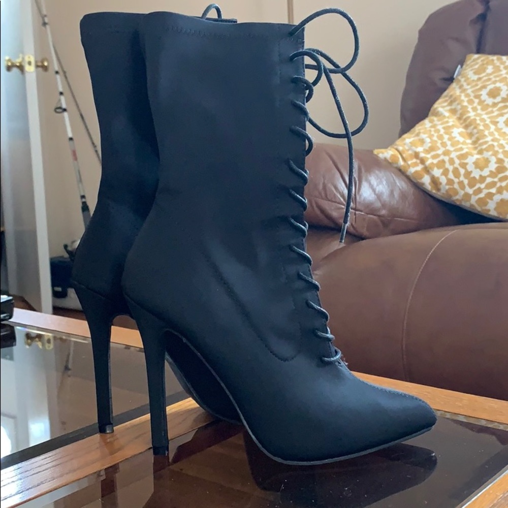 Black Women Sock Boots 👢